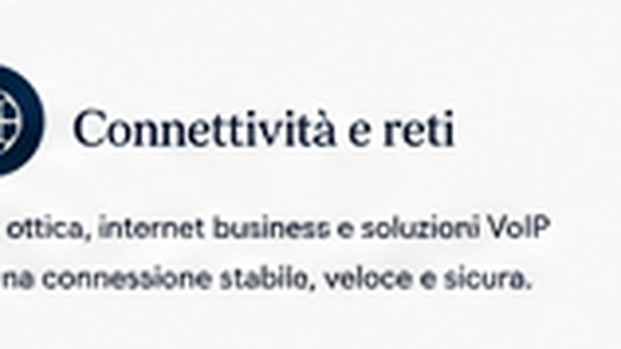 Fibra e connettività